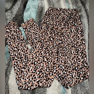 aerie leopard crossover legging